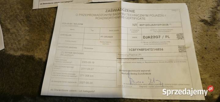 Chrysler PT Cruiser 16 BenzGaz 2003r Właściciel ASR (kontrola trakcji) PT Cruiser Samochody osobowe