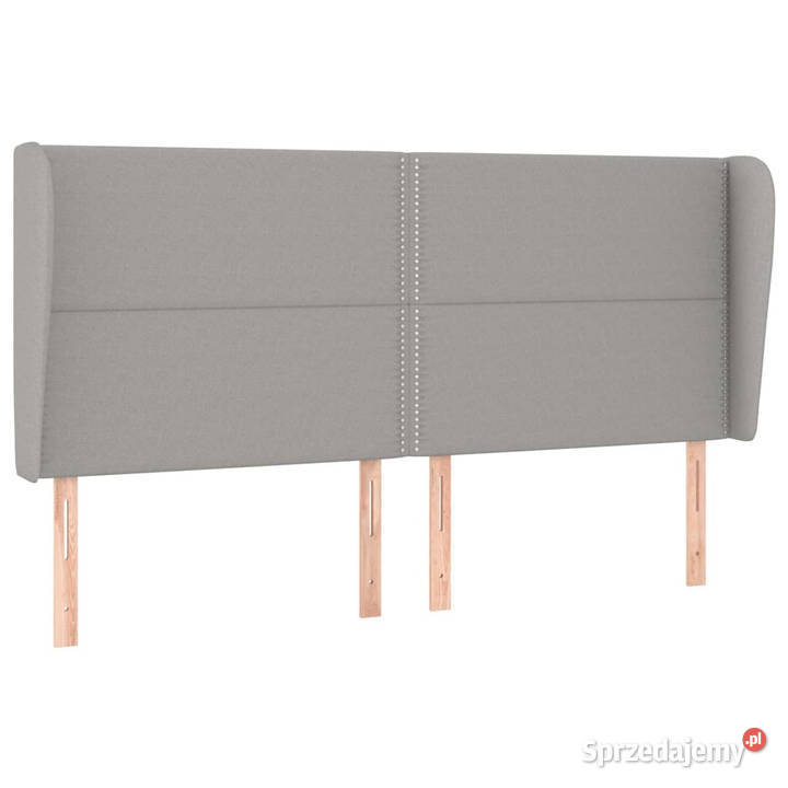 Zagłówek uszak jasnoszary 163x23x118128 tkanina sprzedam