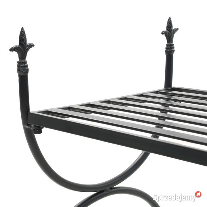 Ławka w stylu vintage metalowa 83x42x55 czarna Krzesła mazowieckie Warszawa