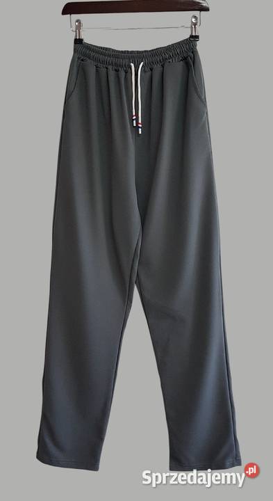 Damskie proste dresowe spodnie z wysokim stanem Chrzanów