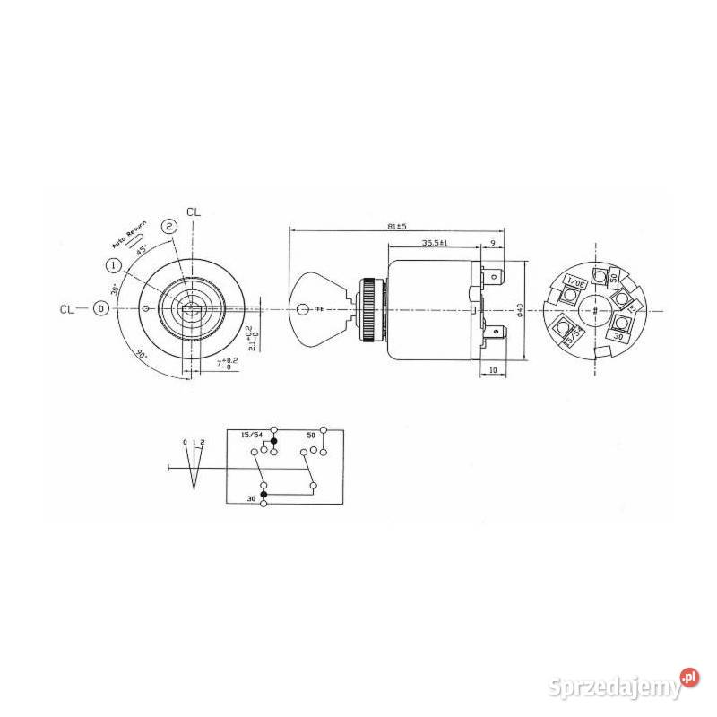 Stacyjka 3pozycyjna 04158 Kamionna
