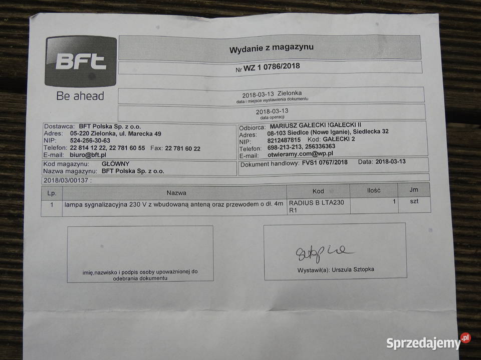 BFT lampa nowa Radius B LTA 230 R1 Warszawa