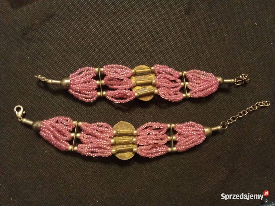 Bransoletka różowa z kamieniem Warszawa