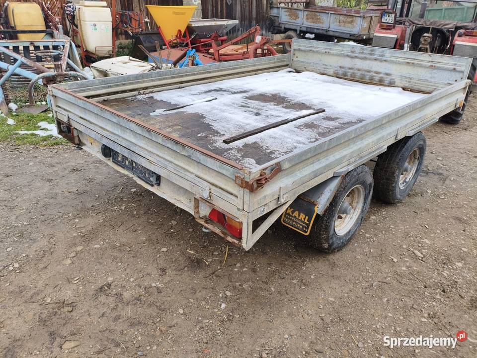 Przyczepa samochodowa tandem 2 osiowa idealna Gdów
