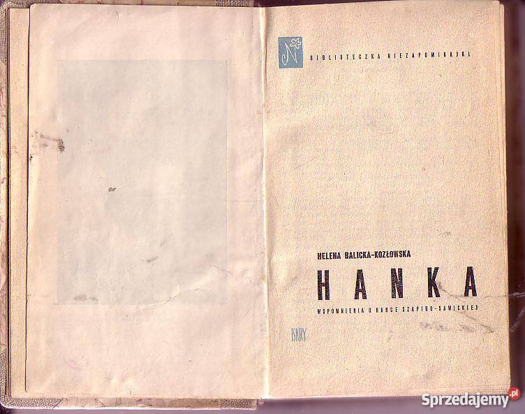 5751 HANKA WSPONIENIA O HANCE SZAPIRO SAWICKIEJ Czyrna
