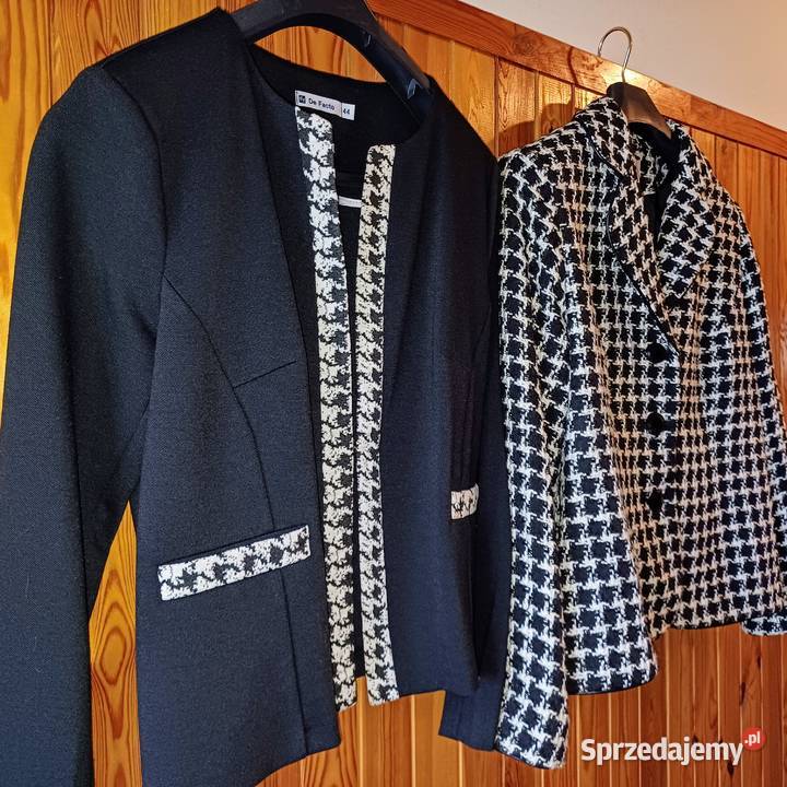 Eleganckie 2 żakiety damskie w rozmiarze 44 czarny Warszawa