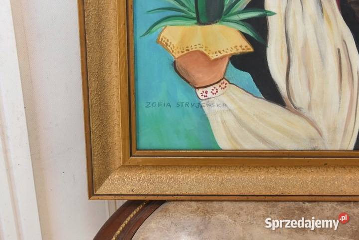 Zofia Stryjeńska Góralka ze Świecą Stary Portret Kraków