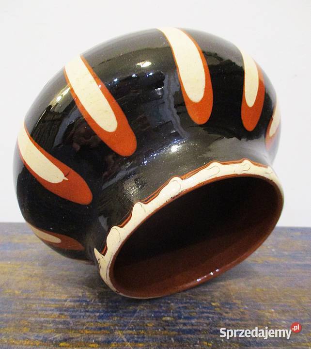 Wazon Brzuchaty Pękaty Ceramiczny Szkliwiony PRL Pozostałe mazowieckie Nieporęt