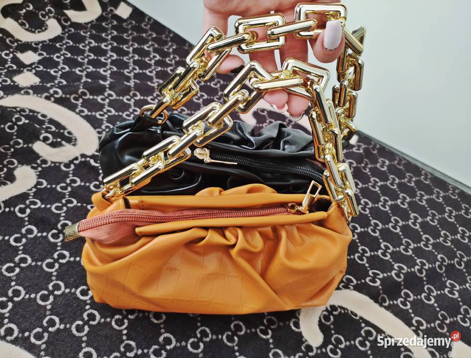 PROMOCJAPiękne torebki marszczone bagietkiKarmel