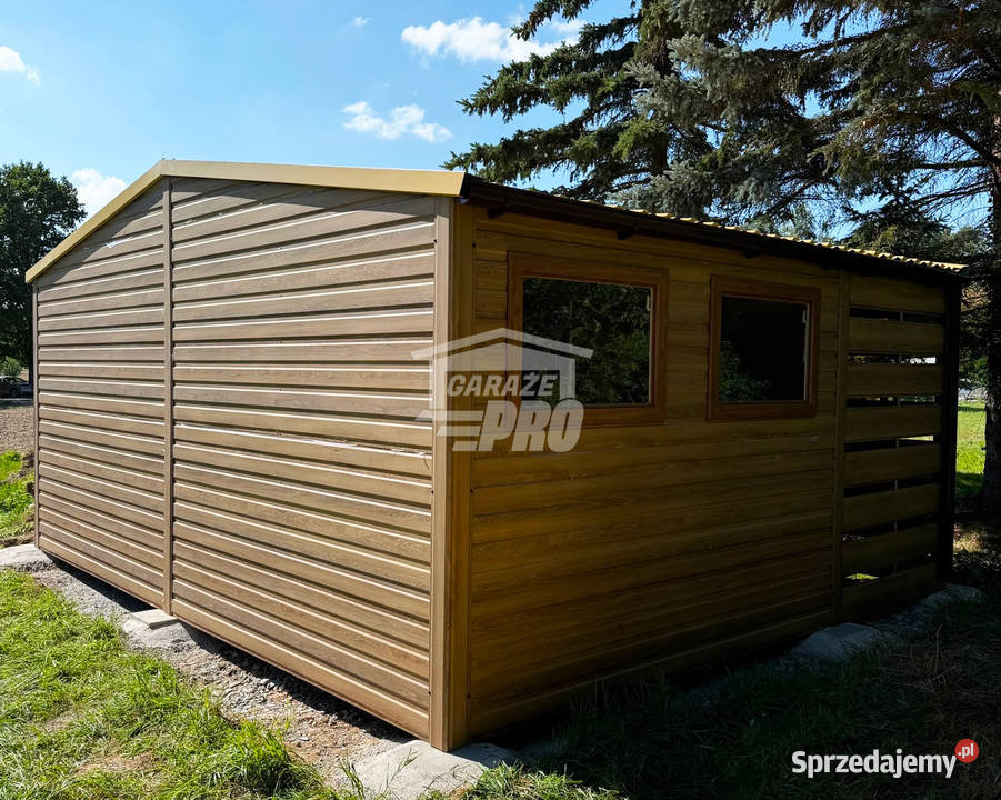 Domek ogrodowy 25x5 m wiata 15x5 m drzwi 2x okno podlaskie Hajnówka