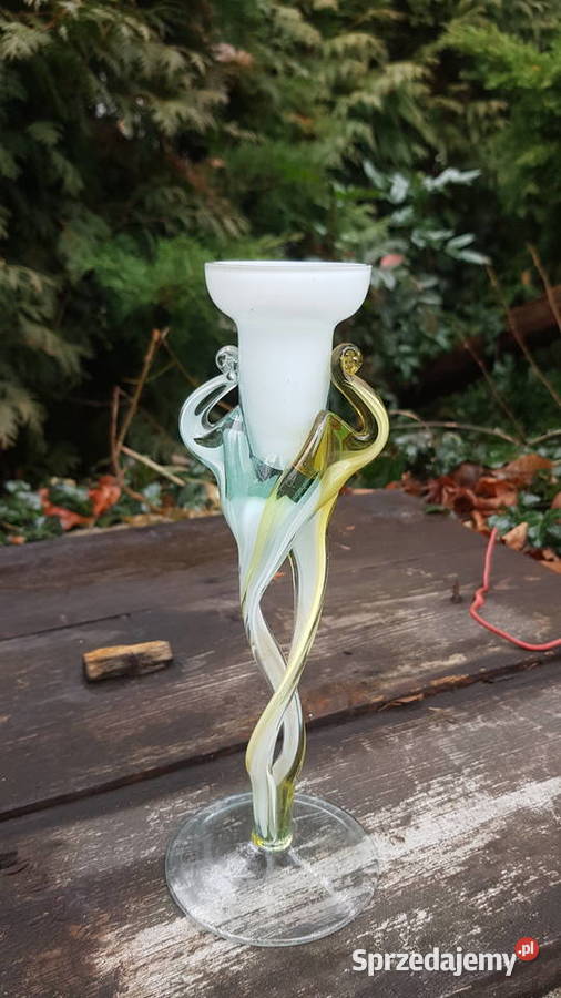 Świecznik szkło murano Myszków