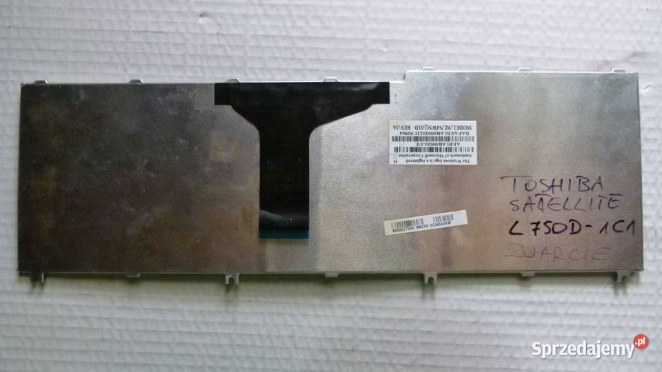 Klawiatura Toshiba Satellite L750D1C1 uszkodzona Zamość sprzedam