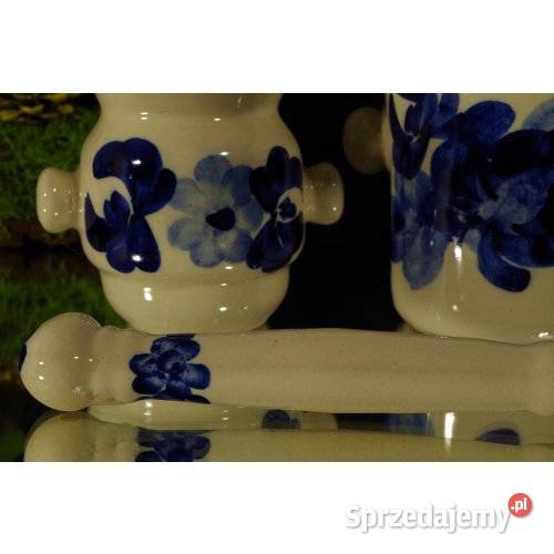 Ceramiczne pojemniki z tłuczkiem SR Gliwice Porcelana i szkło
