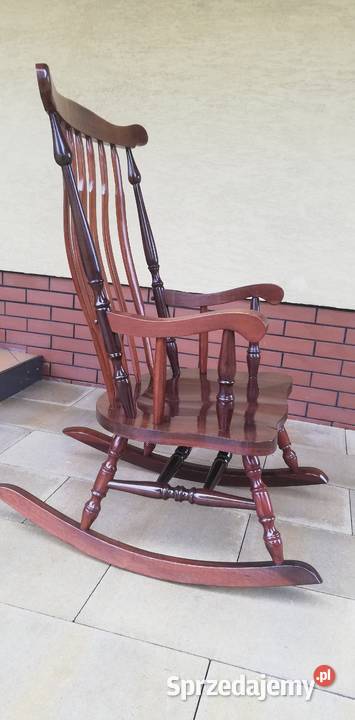 Fotel drewniany bujany na biegunach bujak Dom i Ogród Garwolin sprzedam