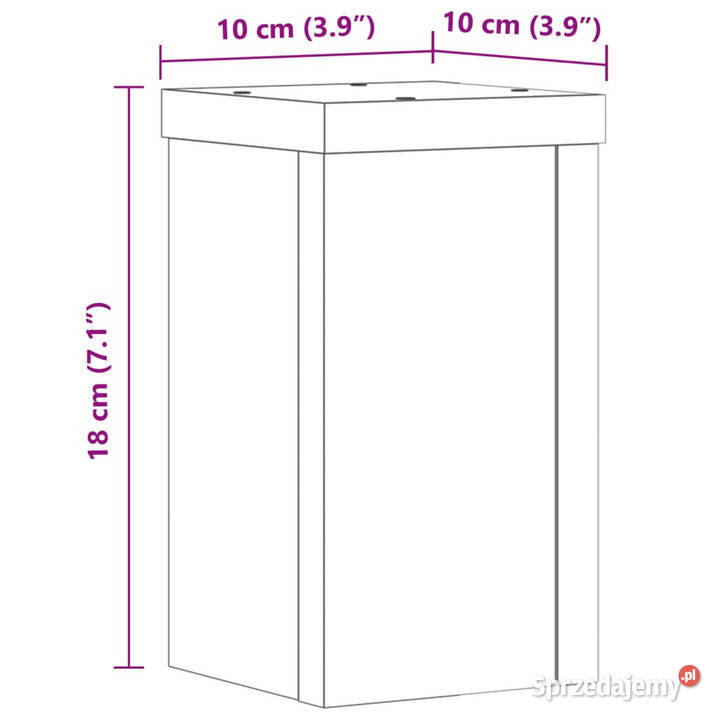 Podstawki pod doniczki 2 białe 10x10x18 WM852879 Warszawa