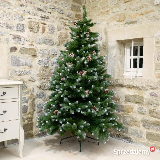Nowa Piękna CHOINKA sztuczna JODŁA z SZYSZKAMI dolnośląskie Wrocław