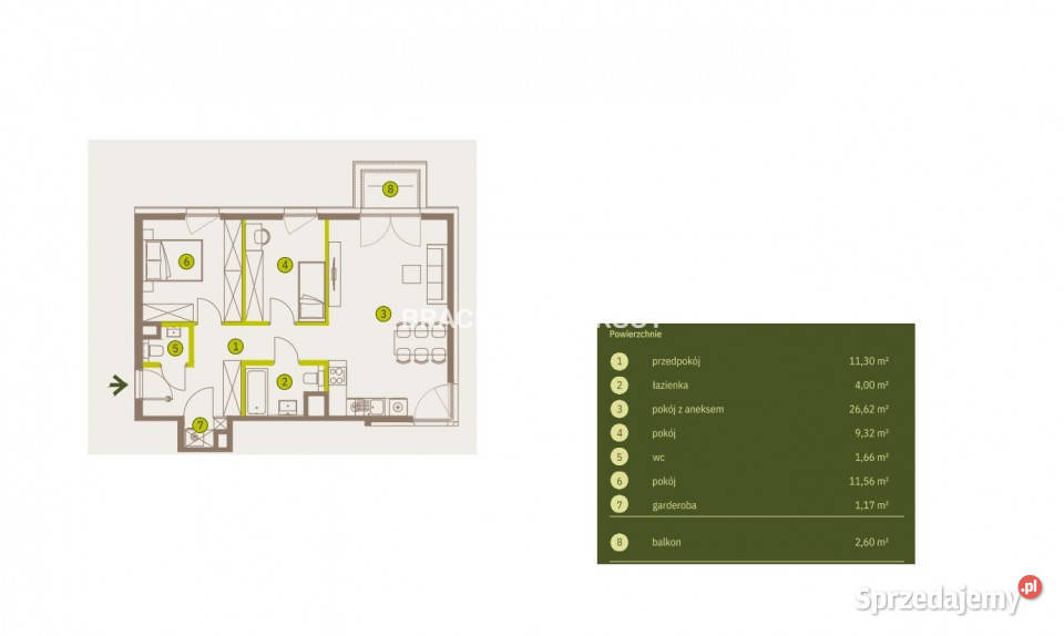 Mieszkanie Kraków Imbramowska 6562m2 3 pokoje 13499zł/m2
