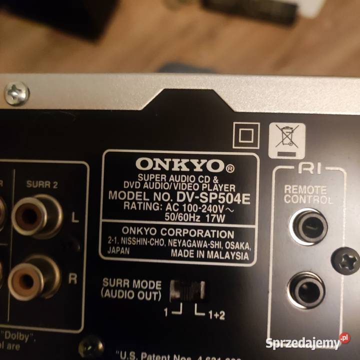 Wzmacniacz Onkyo tx sr805 plus dvd plus głośniki Goździk