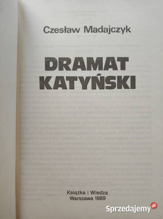Dramat Katyński Czesław Madajczyk ISBN 9788320057218 świętokrzyskie