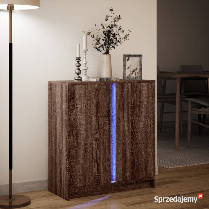 Szafka z LED brązowy dąb 77x34x85 materiał sprzedam