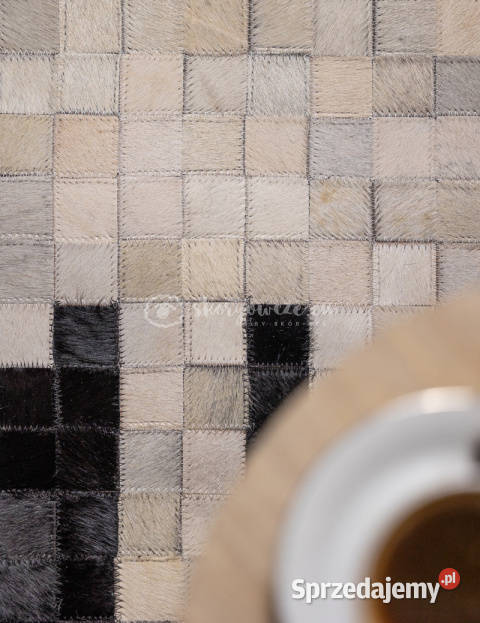 Skóra bydlęca dywan patchwork skórzany 80x150