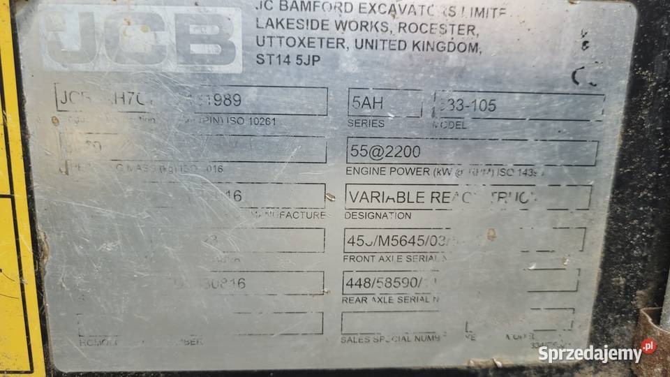 Ładowarka teleskopowa JCB 533105 wysuw 105 m