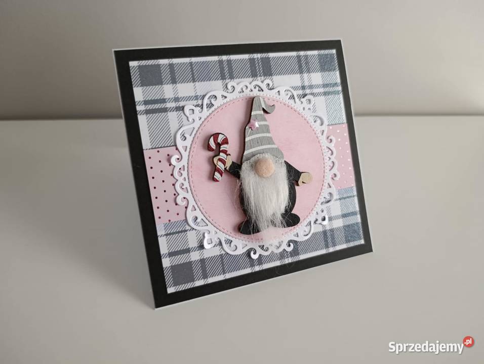 Kartka ręcznie robiona bożonarodzeniowa handmade Łódź