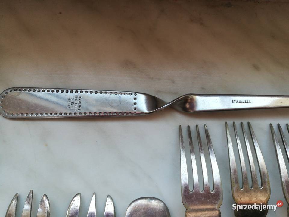 Komplet sztućce stare bakelit Choszczno