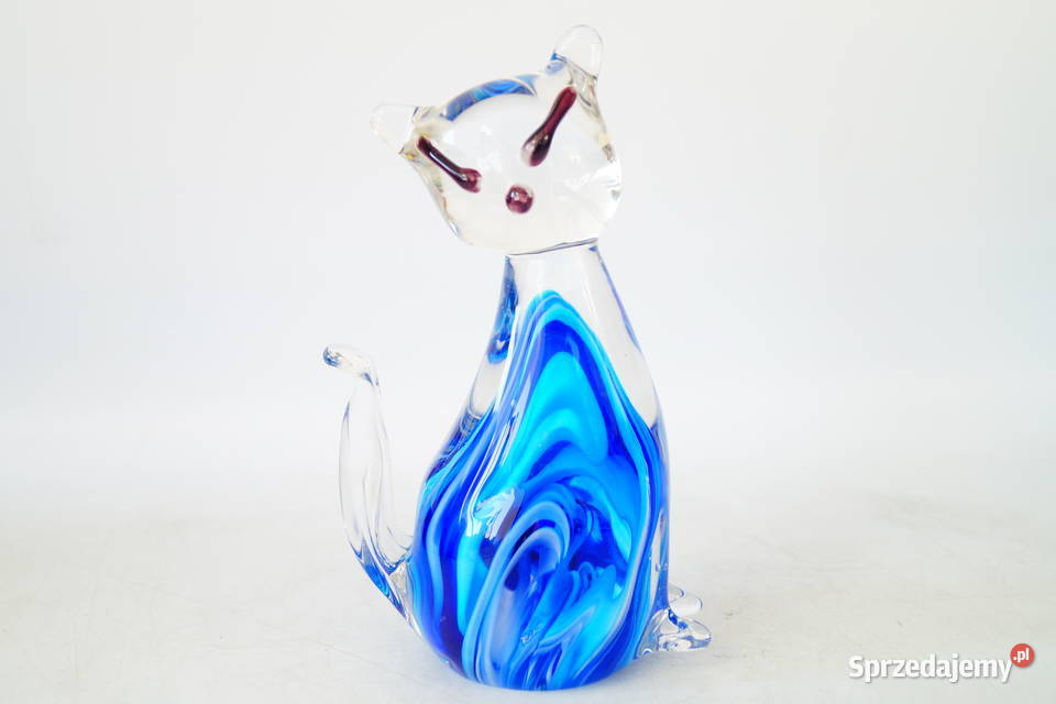 Figura szklana figura Murano style KOT kotek Gizałki