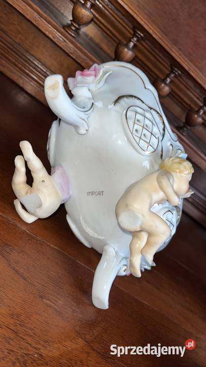 Patera z aniołami dwóch stronach Na nóżkach Syg Porcelana i szkło Gdańsk
