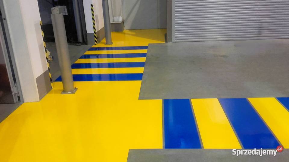 Malowanie linii oznakowanie poziome w magazynie Warszawa