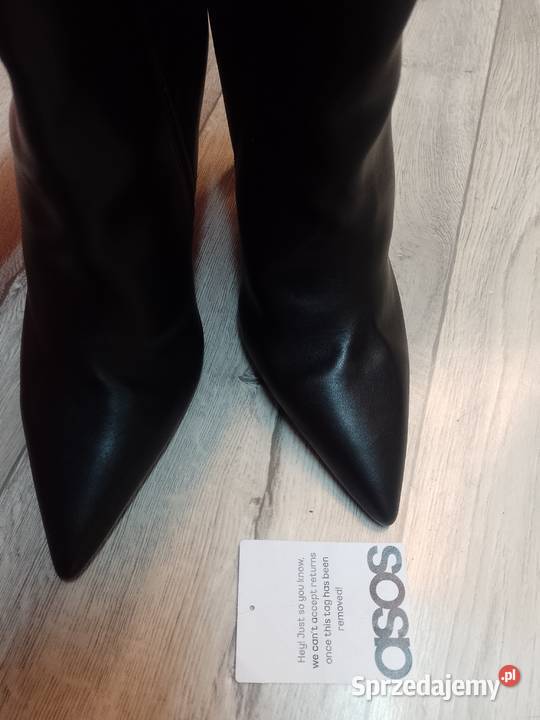 44 ASOS Design Czarne Kozaki wieczorowe na Kraków sprzedam