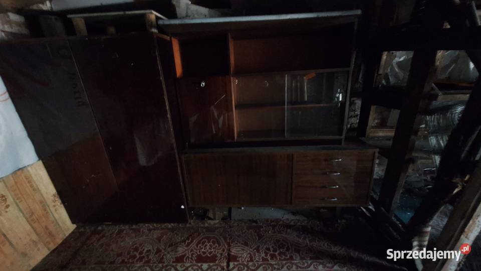 Stary regał z szafą lakier brąz Legionowo