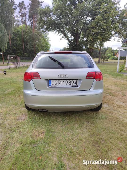Audi A3 8P Sportack 19 tdi srebrny Wielki Wełcz