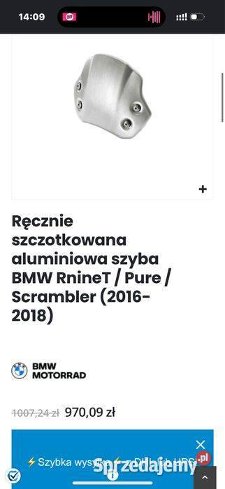SZYBA Aluminiowa BMW RnineT Pure Scrambler Części i akcesoria motocyklowe Poznań