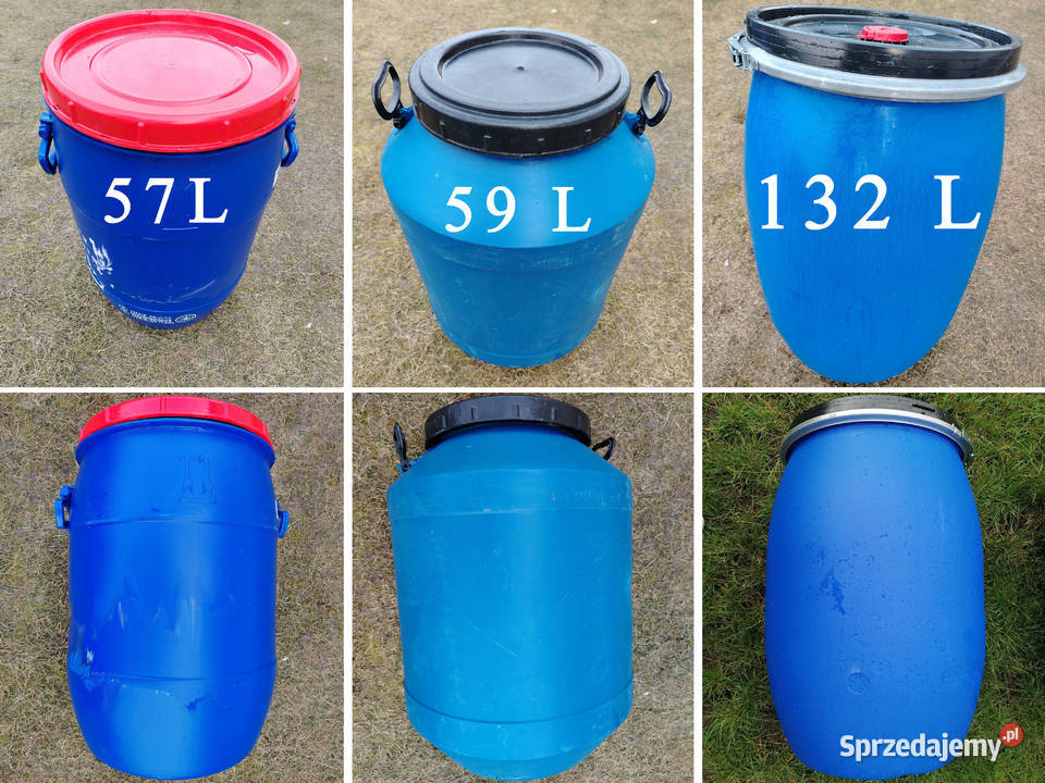 Beczka plastikowa 30L 50L120l 220L do 250L Zbiorniki na deszczówkę warmińsko-mazurskie Nowe Miasto Lubawskie
