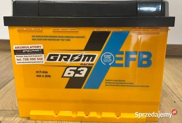 Akumulator Grom Racing EFB 63Ah 620A osobowe Akumulatory dolnośląskie