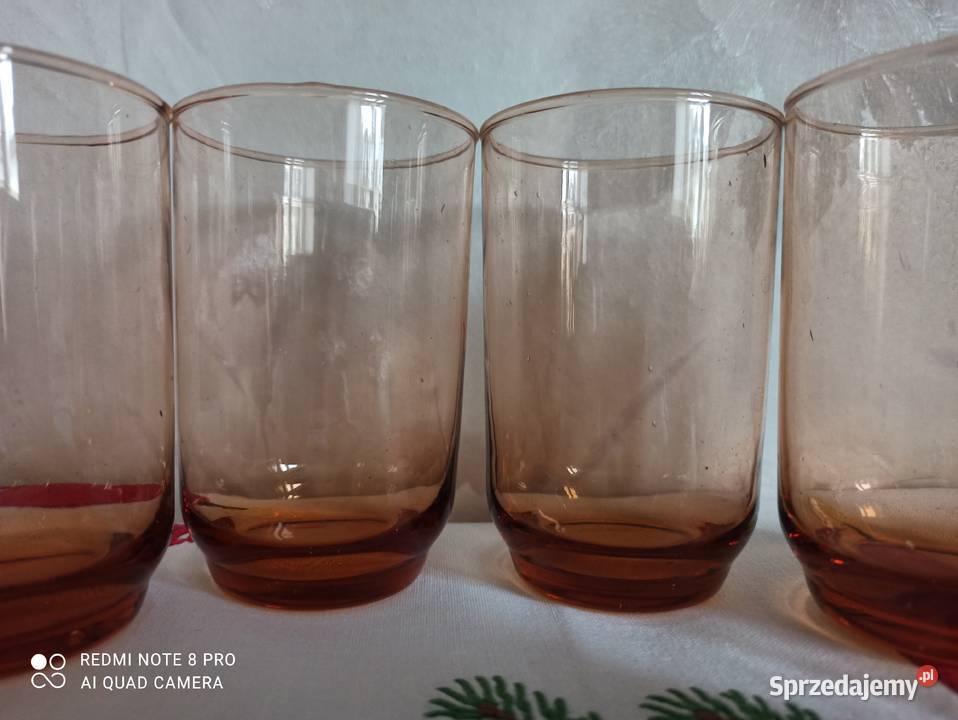 Szklanki szkło łososiowe Białystok