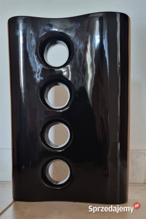 Super nowoczesny wazon w czarnym kolorze Forte Warszawa