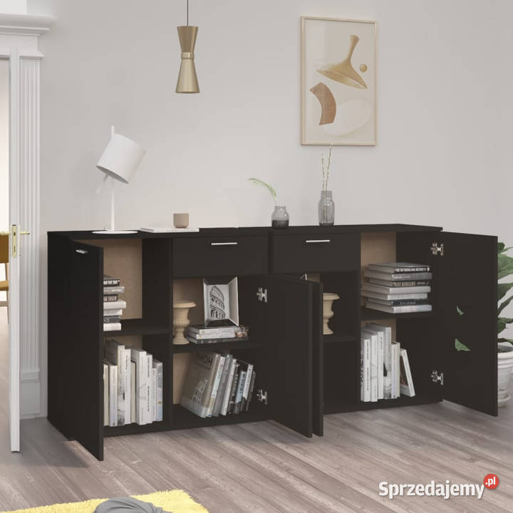 Szafka czarna 160x36x75 materiał drewnopochodny Warszawa