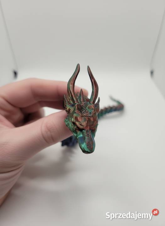 Duży Ruchomy Smok 3D HAKU 50 Antystres Losowy Figurki