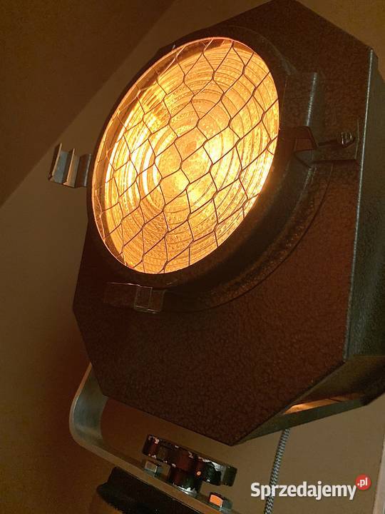 Lampa teatralna stojąca PRL loft vintage Poznań