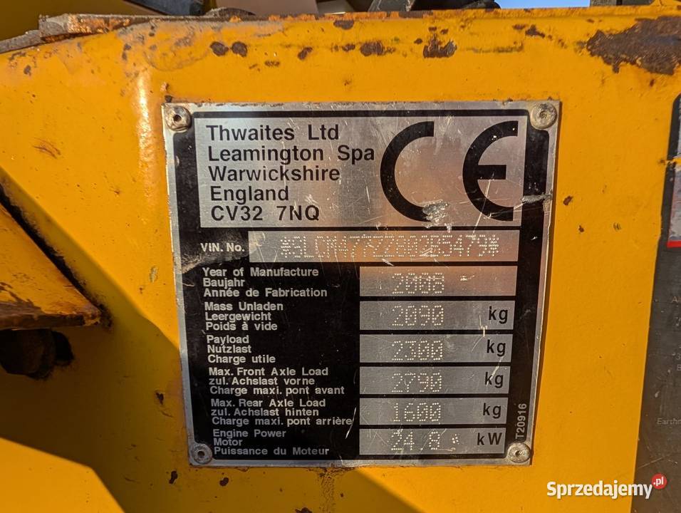 Thwaites 23T 23 tony hydrostat OBRÓT Ropczyce
