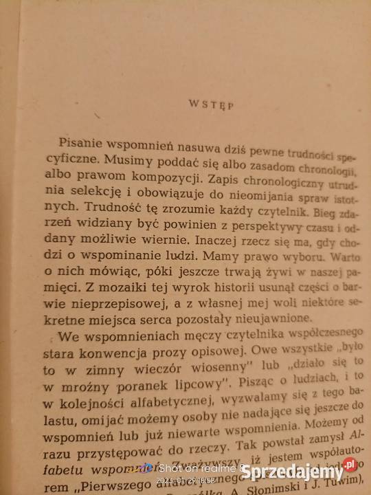 Alfabet wspomnień Słonimski książki Warszawa