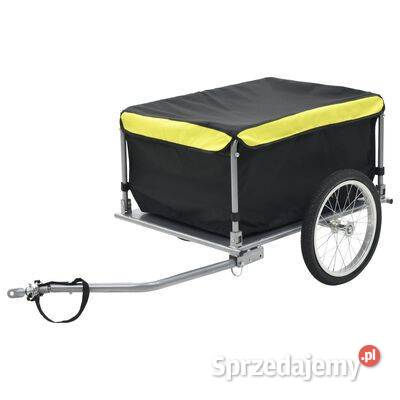 vidaXL Przyczepka rowerowa, 65 kg, czarno-żółta