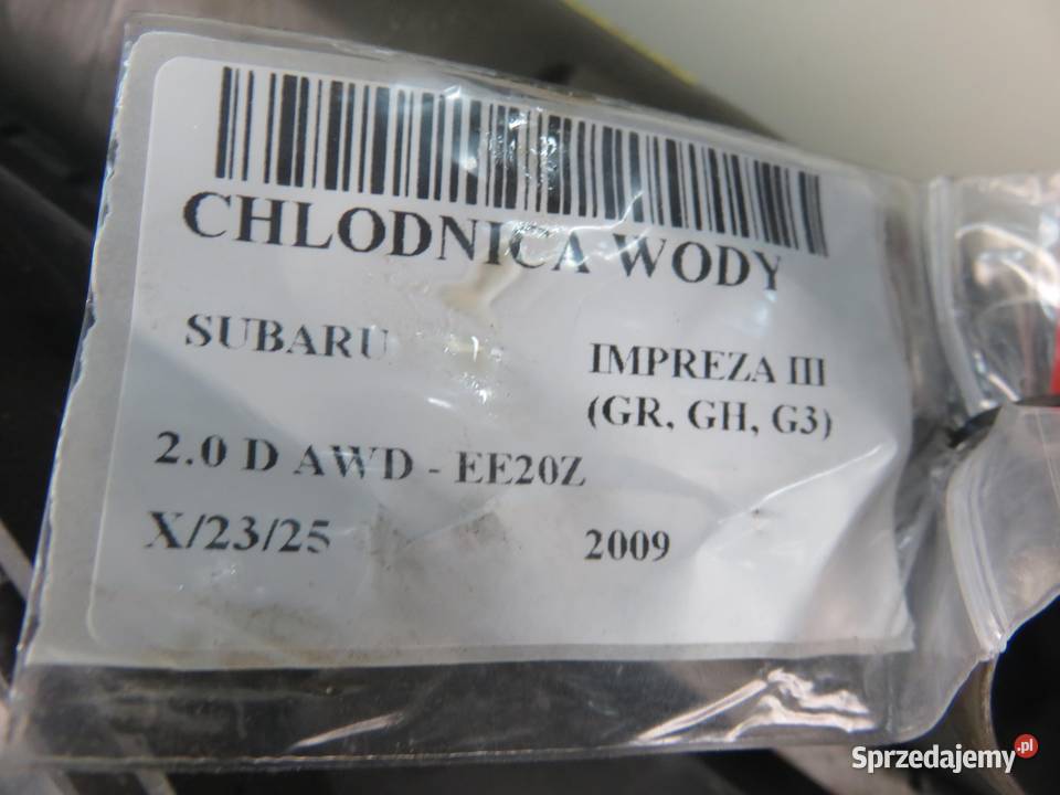 CHŁODNICA WODY WENTYLATOR SUBARU IMPREZA III 20 sprzedam