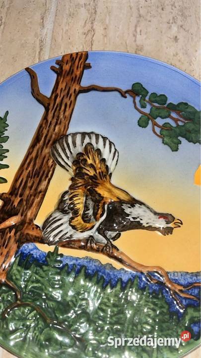 Patera jeleń w lesie Syg Western Germany 4094 Do Antyki, Sztuka, Kolekcje