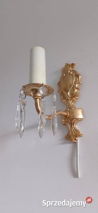 Stary Mosiężny kinkiet klinkiet