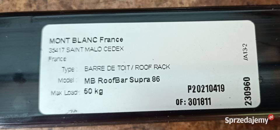 Belki dachowe do Clio II mki MontBlanc Konstancin-Jeziorna sprzedam