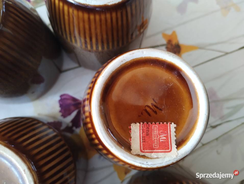 PRL kubki Zośka Mirostowice 12 etykiety łódzkie Łódź